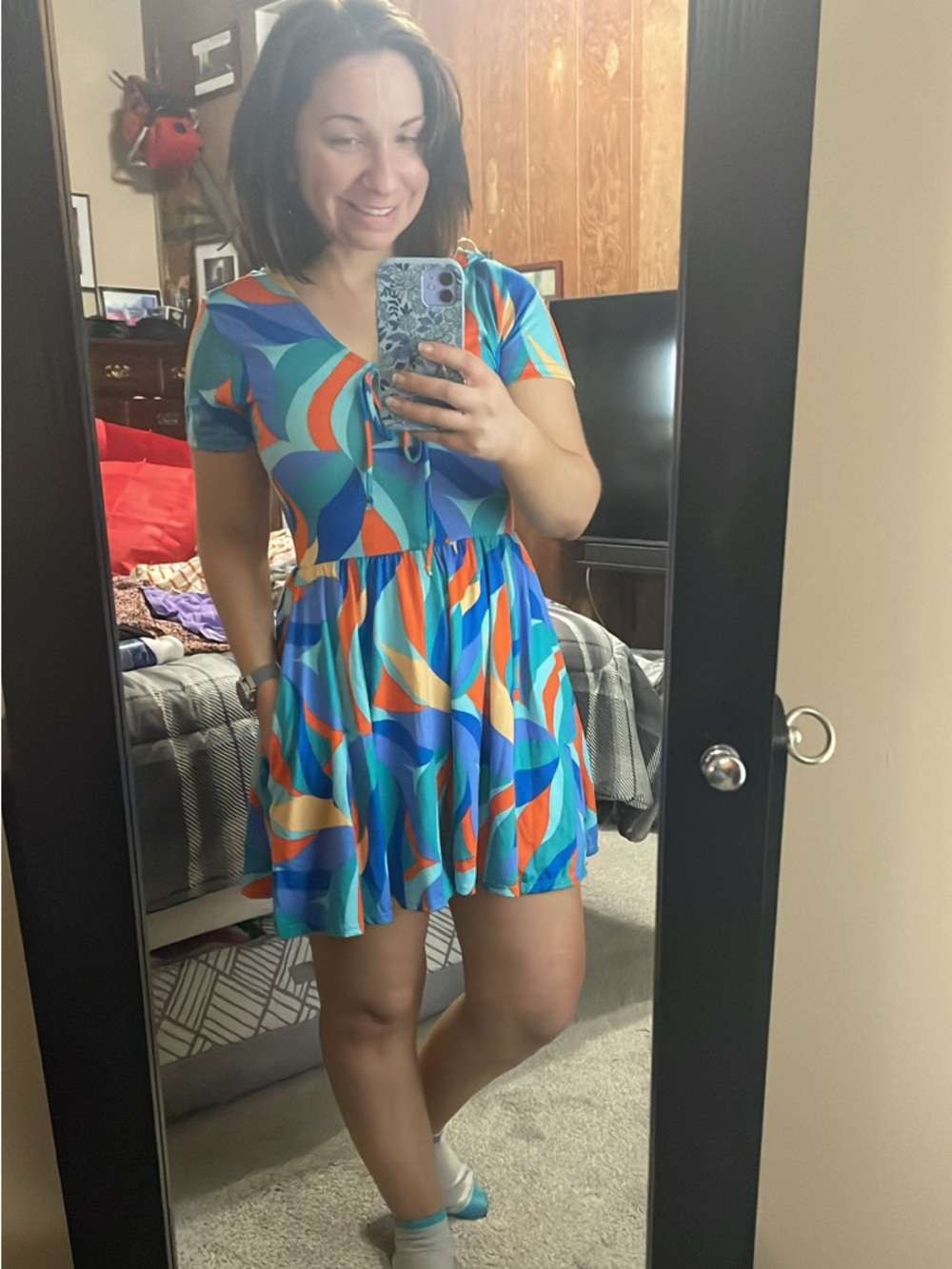 Haptics geometric colorful romper - Picture 1 of 6